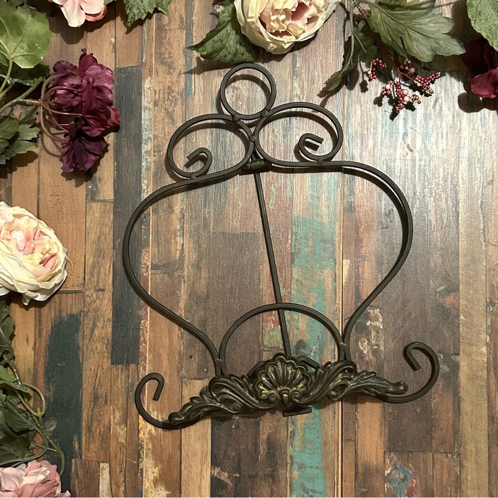NWOT Wrought Iron Cookbook/Book Easel Stand